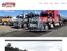 Tablet Screenshot of precisiontrucksc.com